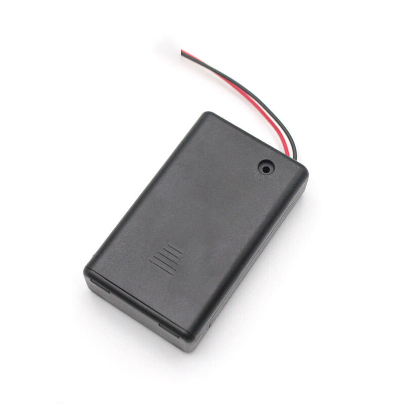 4.5V 3 AAA Battery Case OEM / ODM Battery Box With Switch , Cover And Wire Leads ABS