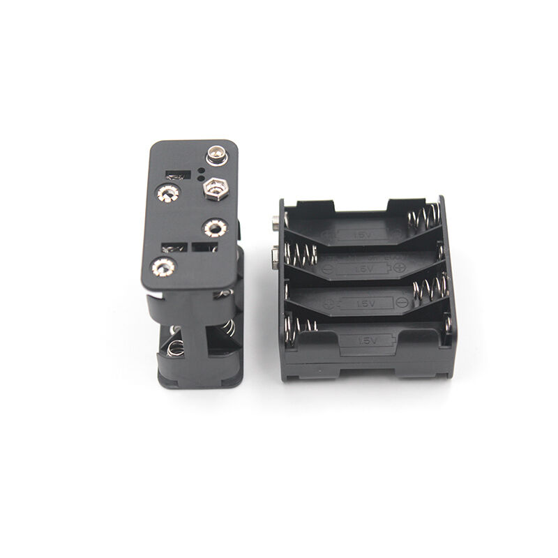 Surface Mount 8 AA Battery Holder Impact Resistant 8 AA Battery Pack With Standard Snap Terminals