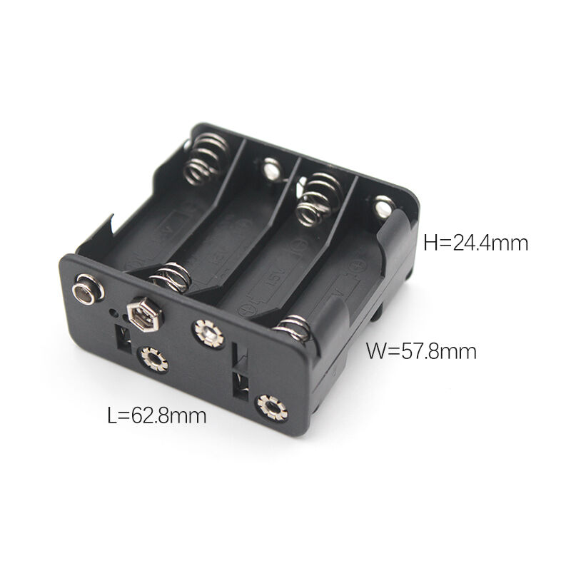 Surface Mount 8 AA Battery Holder Impact Resistant 8 AA Battery Pack With Standard Snap Terminals