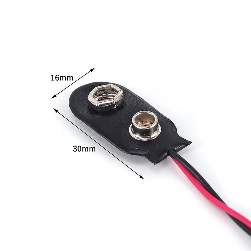 Standard 9V PP3 Battery Connector Featuring 6 Inch 150mm Cable Length Designed for in Electronic Testing and Prototyping