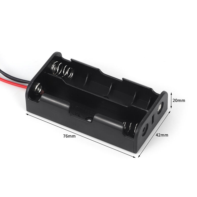 Series Parallel Connection Type 2X18650 Battery Holder Supporting 18650 Batteries for Power Supply in Electronic Applications