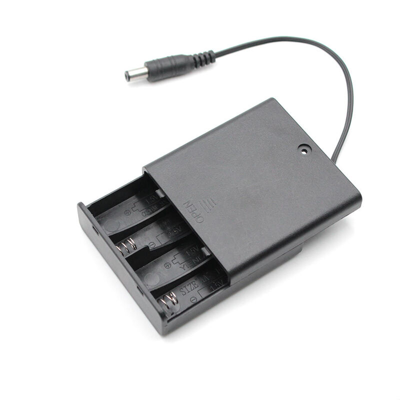 AA Battery Size 4AA Battery Holder Standard Polarity Durable Secure Fit Battery Case for Electronic Devices and Projects
