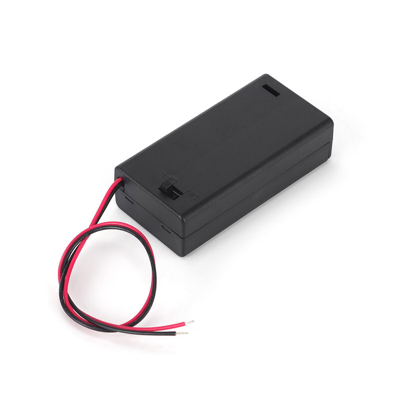 PP Material 2AA Battery Holder Lightweight Portable Battery Case Ideal for DIY Electronics Projects and Prototyping