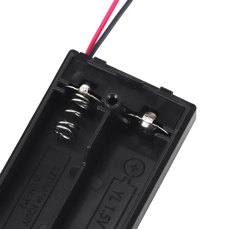 PP Material 2AA Battery Holder Lightweight Portable Battery Case Ideal for DIY Electronics Projects and Prototyping