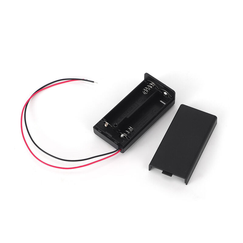 PP Material 2AA Battery Holder Lightweight Portable Battery Case Ideal for DIY Electronics Projects and Prototyping