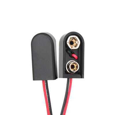ขั้วต่อแบตเตอรี่ 9V แบบปิด ขั้วต่อแบตเตอรี่ PP3 9V แบบชีลด์ พร้อมสายเคเบิลขนาด 6 นิ้ว